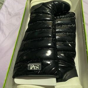 Sam Edelman Black and White Winter Boots